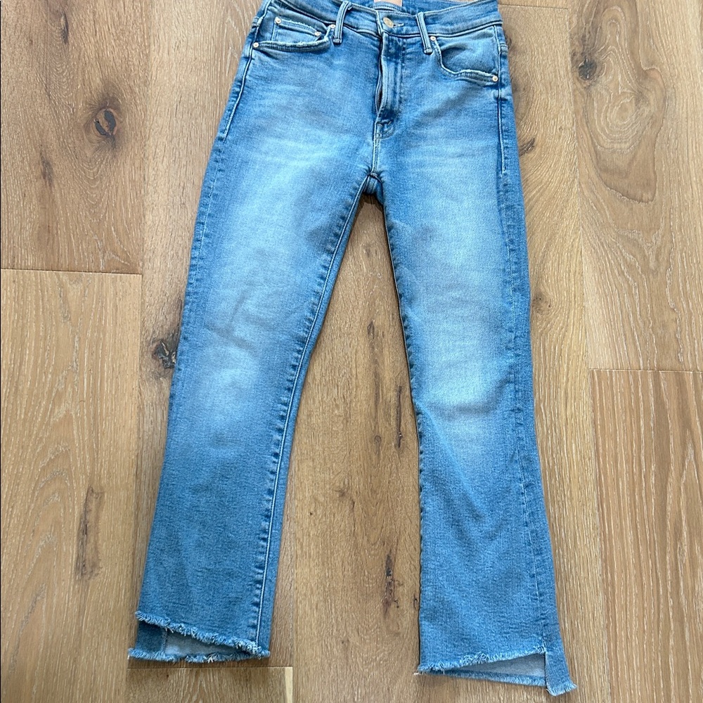 Mother Insider Crop Step Fray Jean